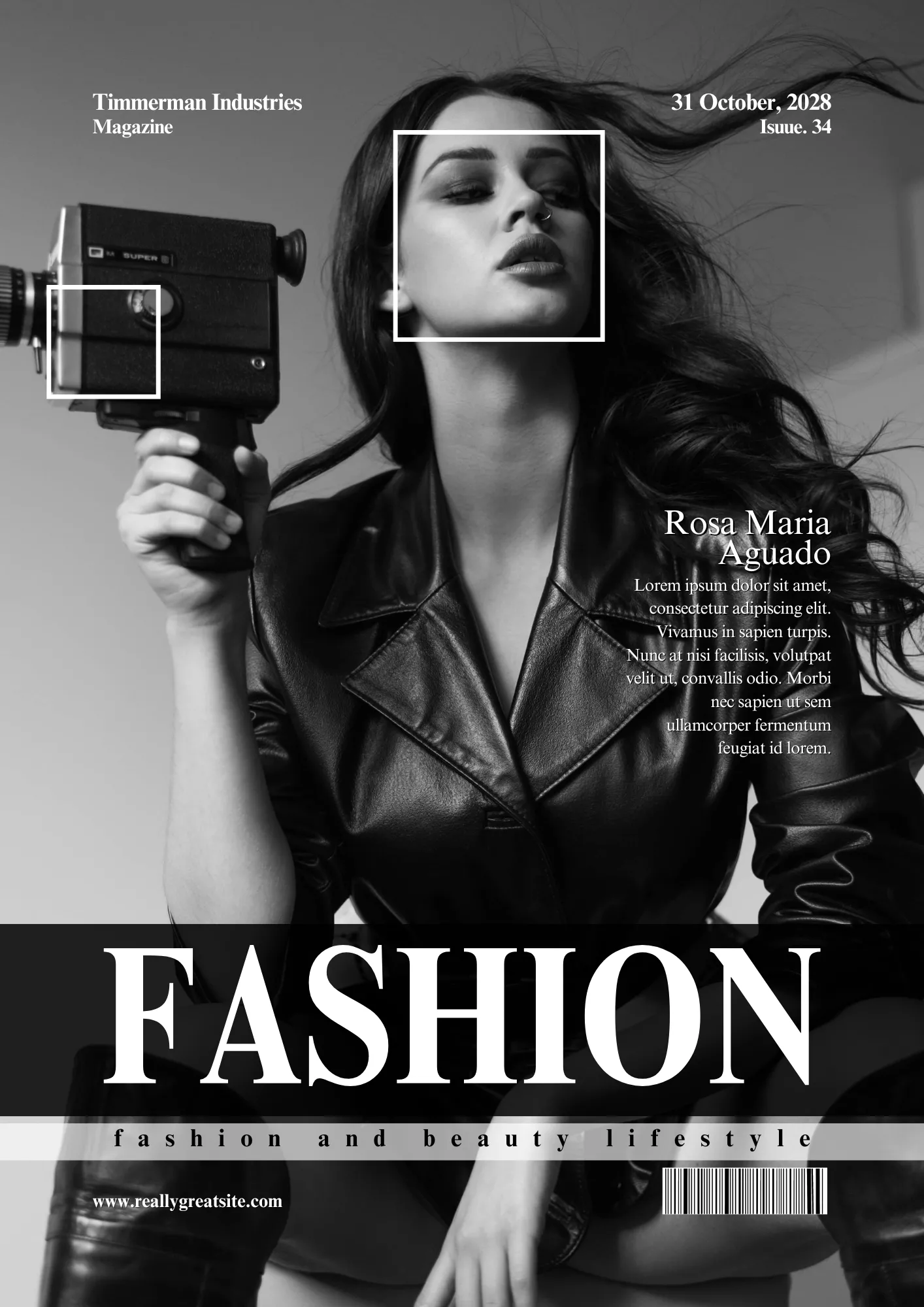 Black and White Dark Photocentric Fashion Magazine