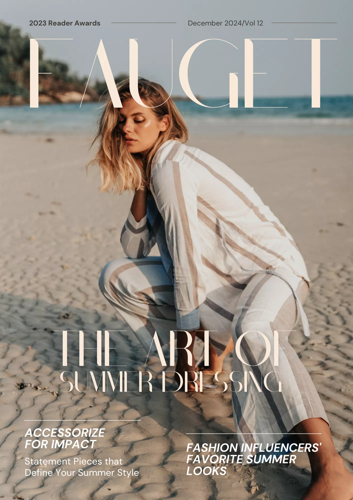 Simple Minimalist Fashion Magazine Cover